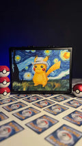Pikachu with Grey Felt Hat | Van Gogh Art | Pokemon Slab Suitcase