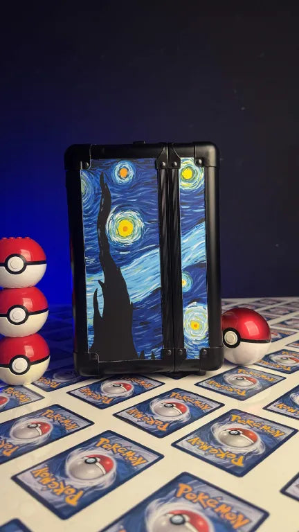Pikachu with Grey Felt Hat | Van Gogh Art | Pokemon Slab Suitcase
