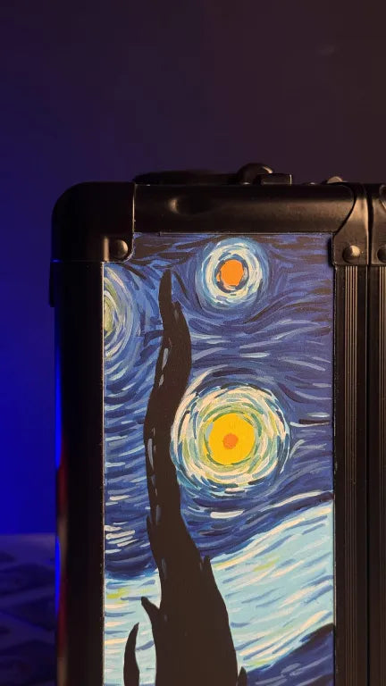 Pikachu with Grey Felt Hat | Van Gogh Art | Pokemon Slab Suitcase