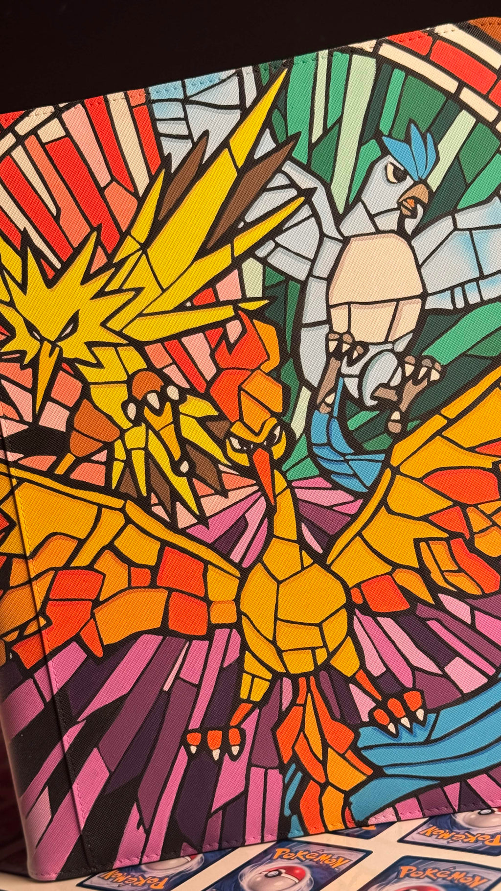 Moltres, Articuno, Zapdos Stained Glass | Pokemon Binder