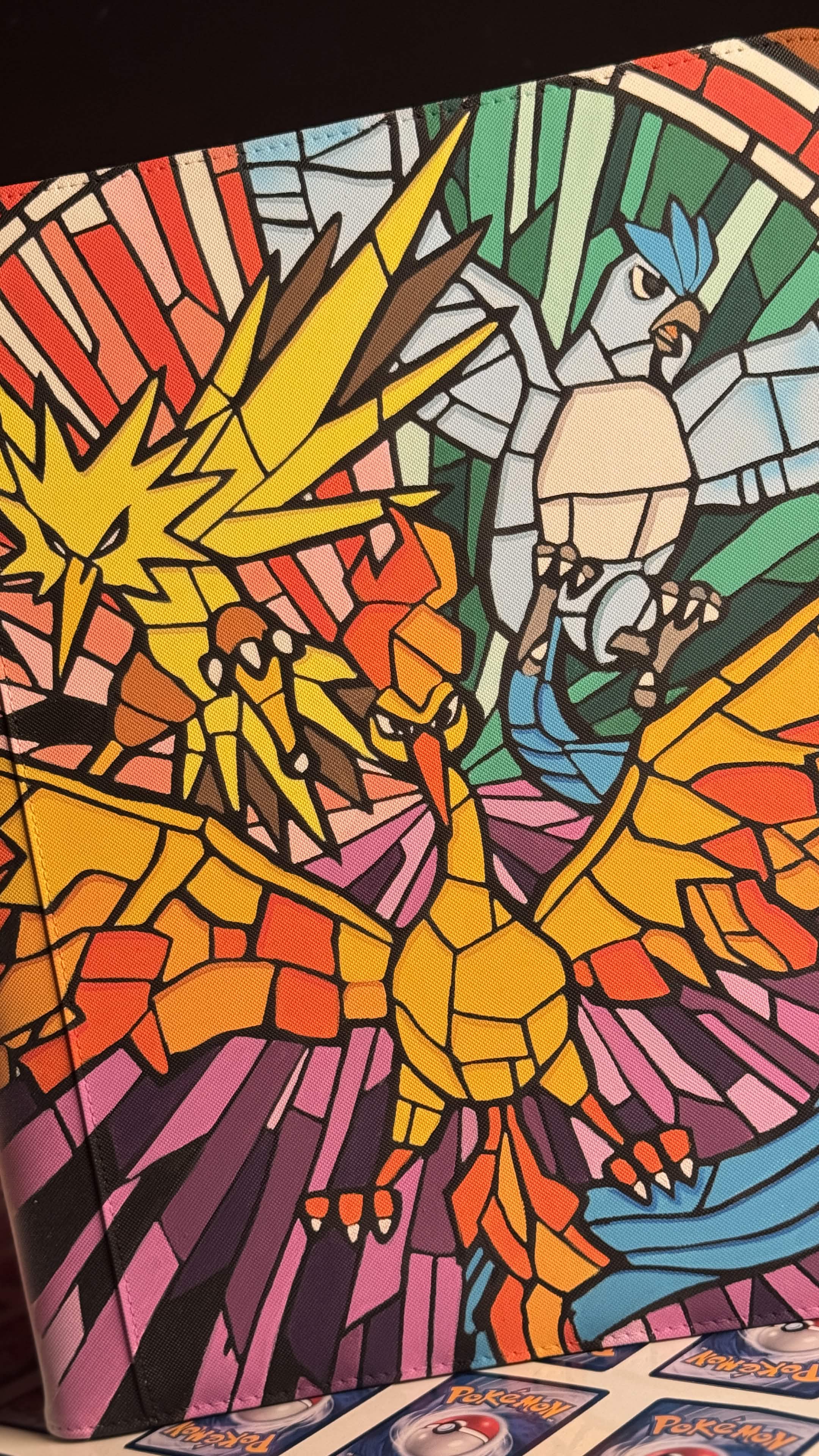 Moltres, Articuno, Zapdos Stained Glass | Pokemon Binder